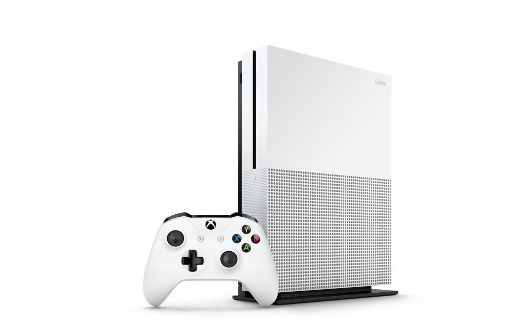 Xbox One S Console Vertical Right Angle