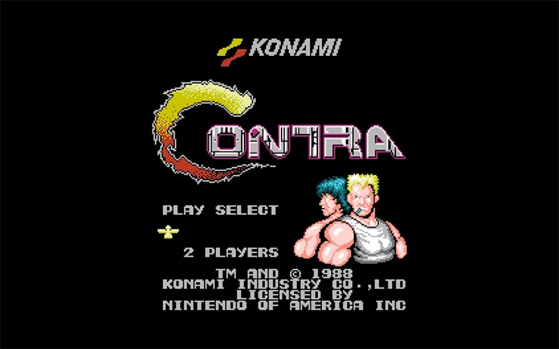 Contra game da Konami para NES