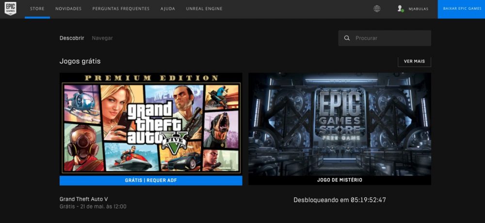 GTA 5 de graça derruba servidores da Epic Games Store - GAMECOIN